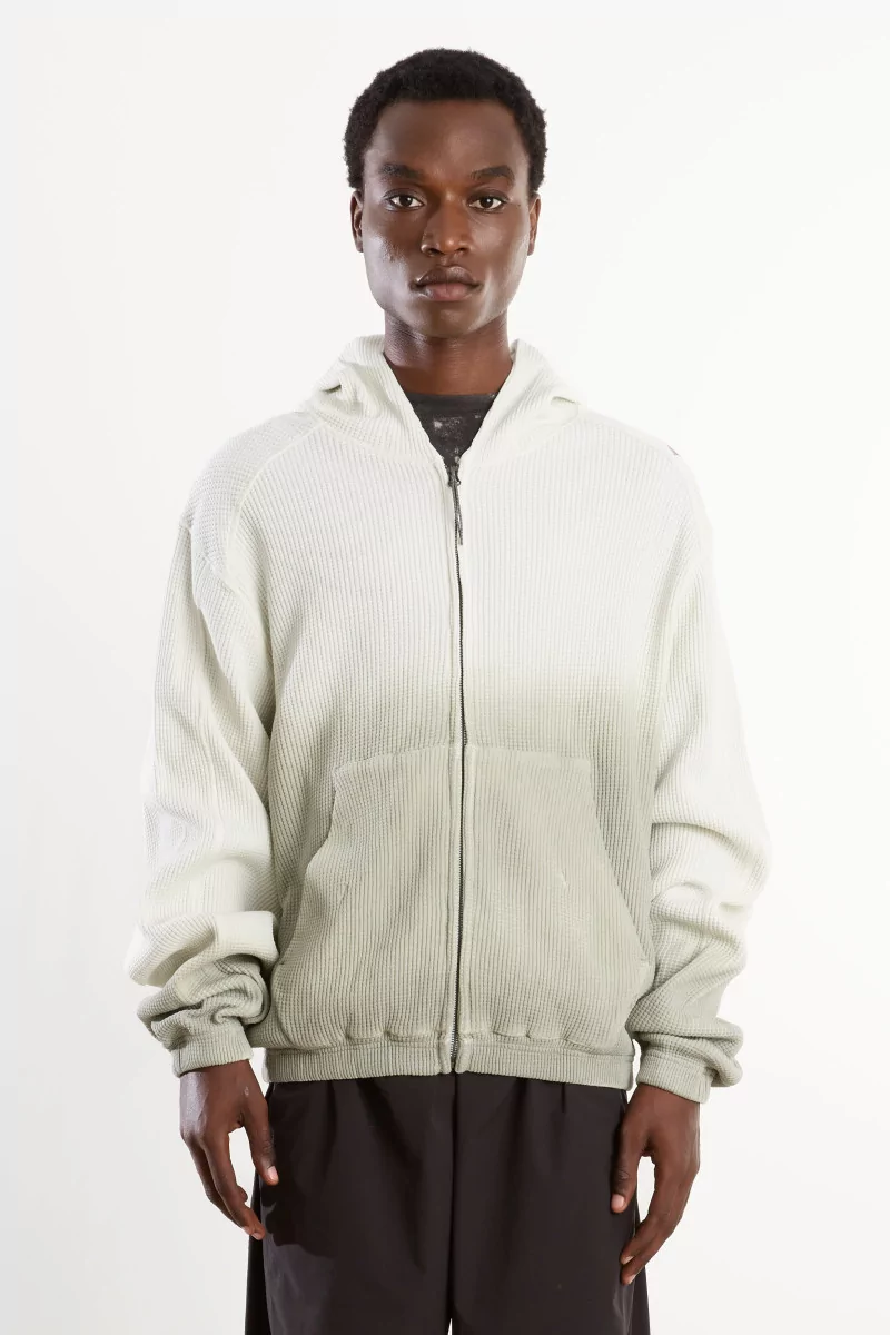 Organic Cotton ROA Bee Sun Faded Zip Hoodie – Dirty White | Centre Commercial