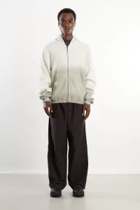 Sweat Zippé Coton Bio ROA Bee Sun Faded – Dirty White | Centre Commercial