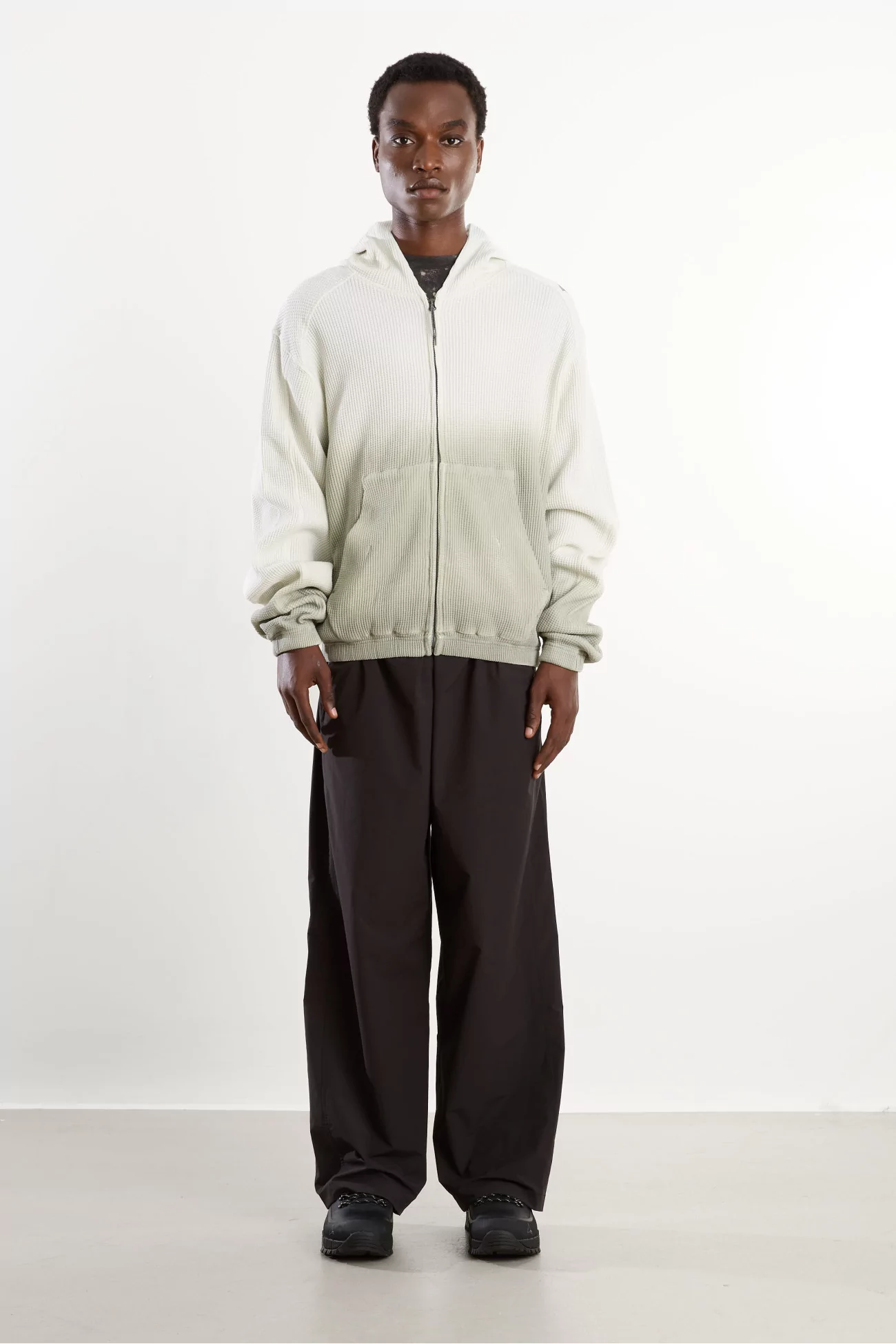 Organic Cotton ROA Bee Sun Faded Zip Hoodie – Dirty White | Centre Commercial
