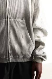 Sweat Zippé Coton Bio ROA Bee Sun Faded – Dirty White | Centre Commercial