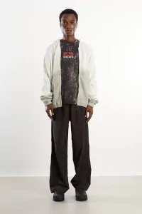 Organic Cotton ROA Bee Sun Faded Zip Hoodie – Dirty White | Centre Commercial