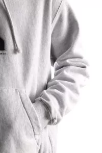 Organic Cotton ROA Mountain Logo Hoodie – Light Grey | Centre Commercial