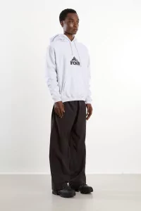Organic Cotton ROA Mountain Logo Hoodie – Light Grey | Centre Commercial