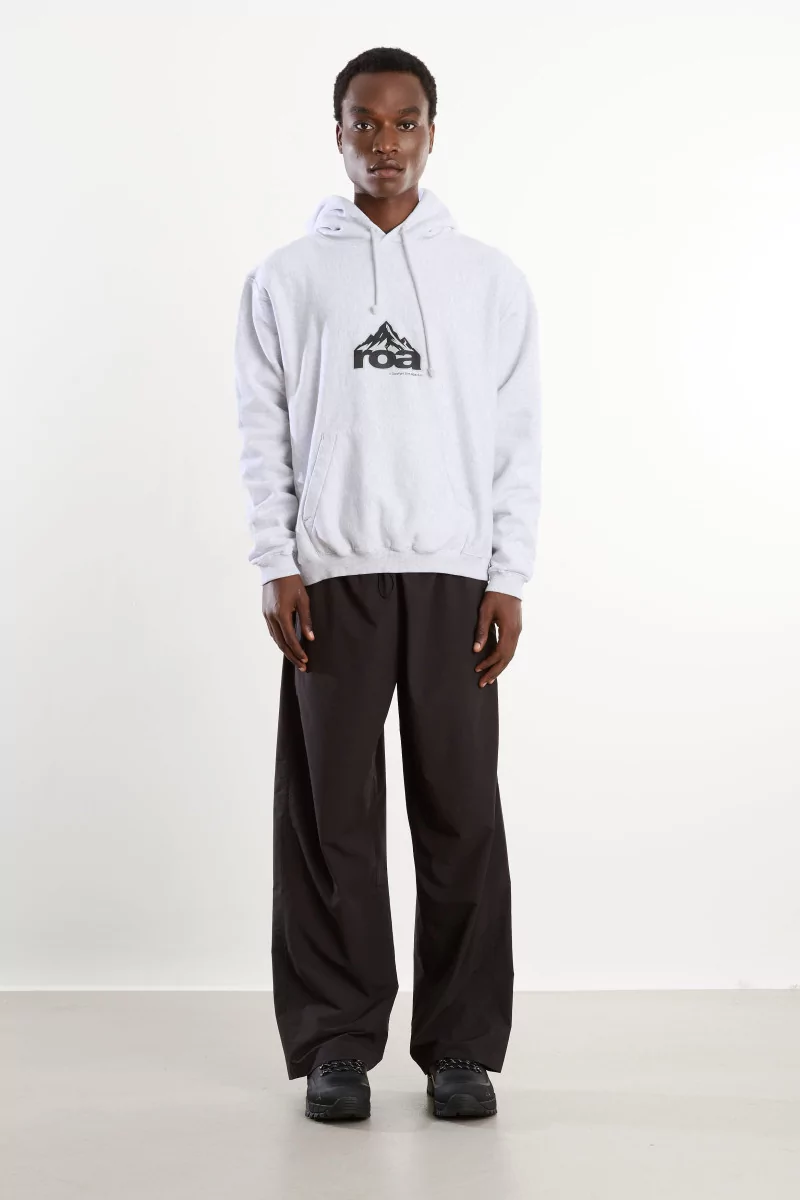 Organic Cotton ROA Mountain Logo Hoodie – Light Grey | Centre Commercial