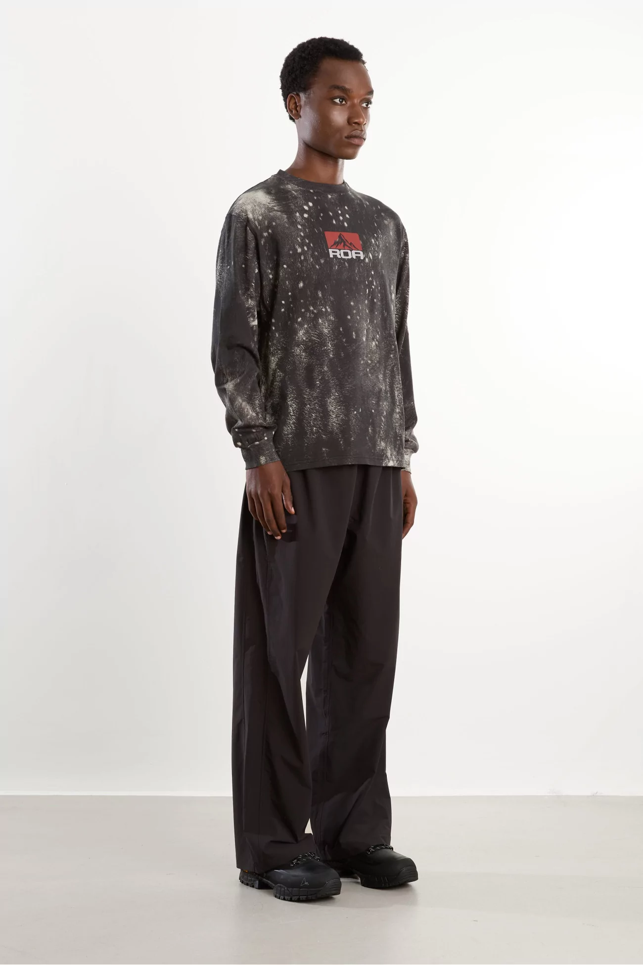 Organic Cotton ROA Fuzzy Print Long Sleeve – Fuzzy Brown | Centre Commercial