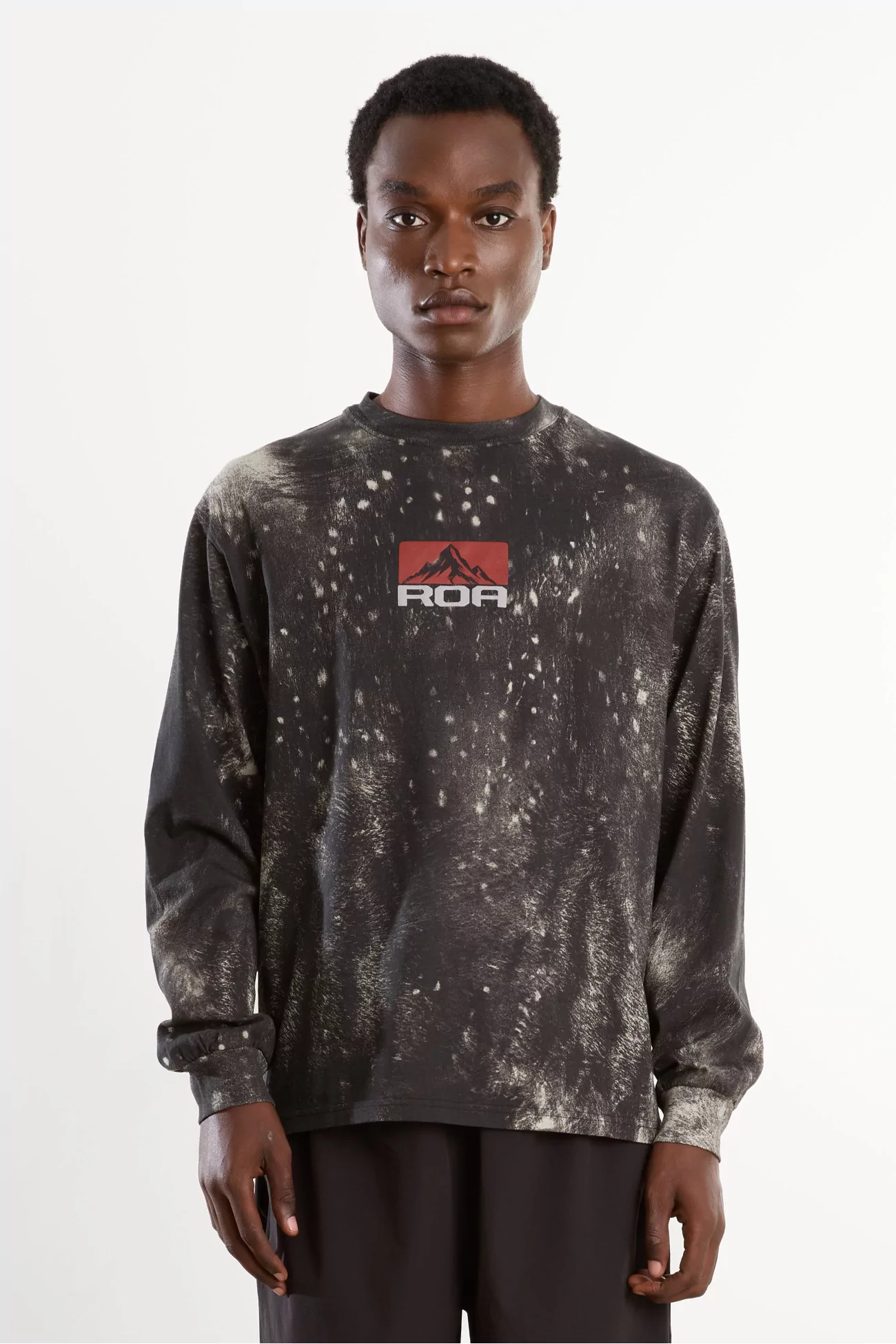 T-shirt Manches Longues Coton Bio ROA Fuzzy Print – Fuzzy Brown | Centre Commercial