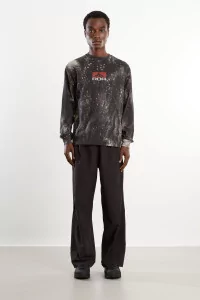 Organic Cotton ROA Fuzzy Print Long Sleeve – Fuzzy Brown | Centre Commercial