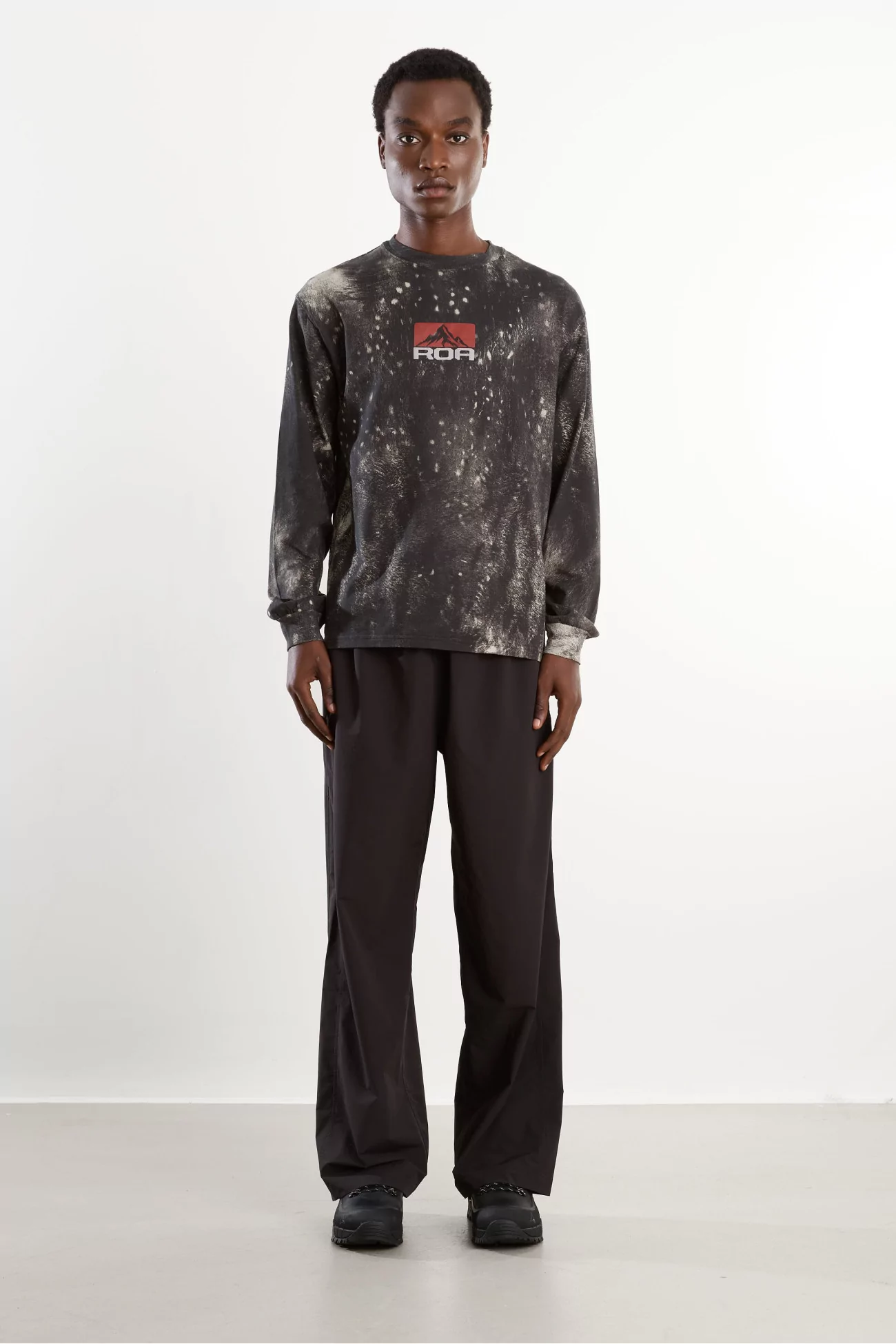 Organic Cotton ROA Fuzzy Print Long Sleeve – Fuzzy Brown | Centre Commercial