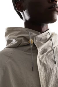 Nylon Hooded Blouson Men Taupe – Still By Hand