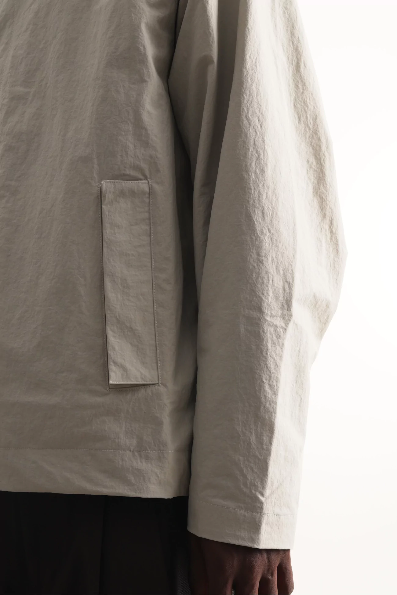 Nylon Hooded Blouson Men Taupe – Still By Hand