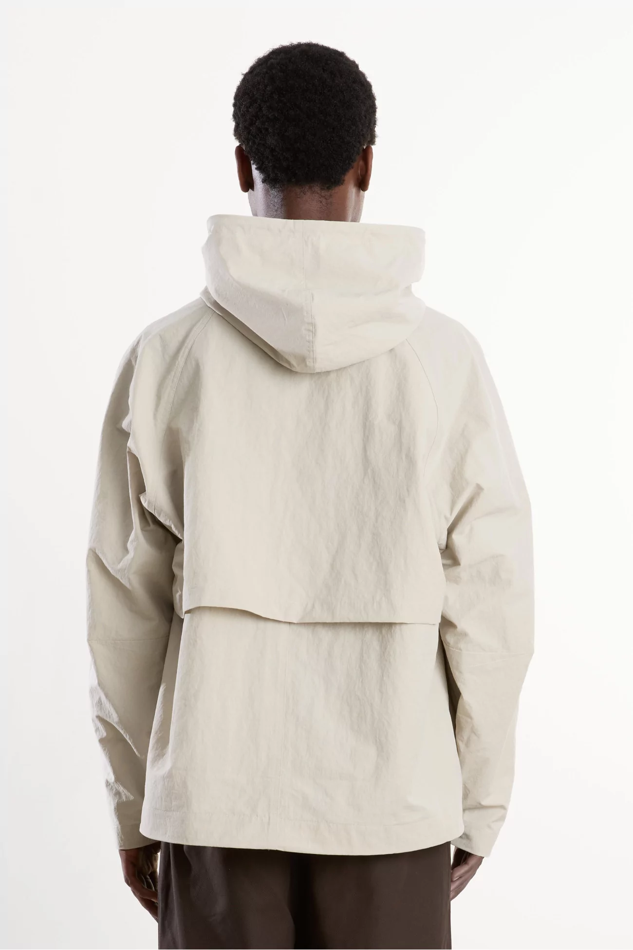 Nylon Hooded Blouson Men Taupe – Still By Hand
