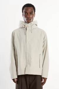 Blouson à capuche nylon Homme Taupe – Still By Hand