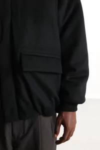 Blouson laine matelassé Homme Black – Still By Hand