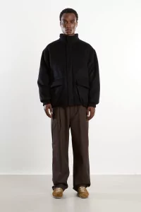 Padded Wool Blouson Men Black – Still By Hand