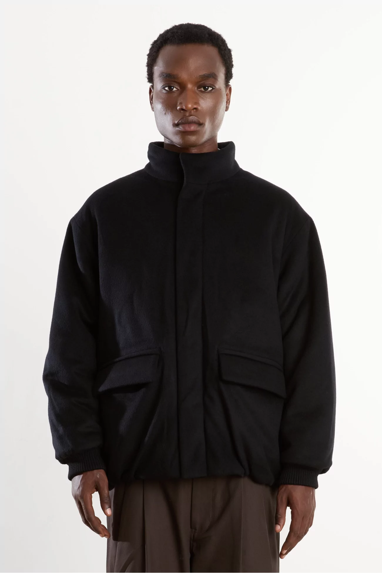 Padded Wool Blouson Men Black – Still By Hand