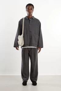 Veste laine mélangée 4 boutons Homme Grey – Still By Hand