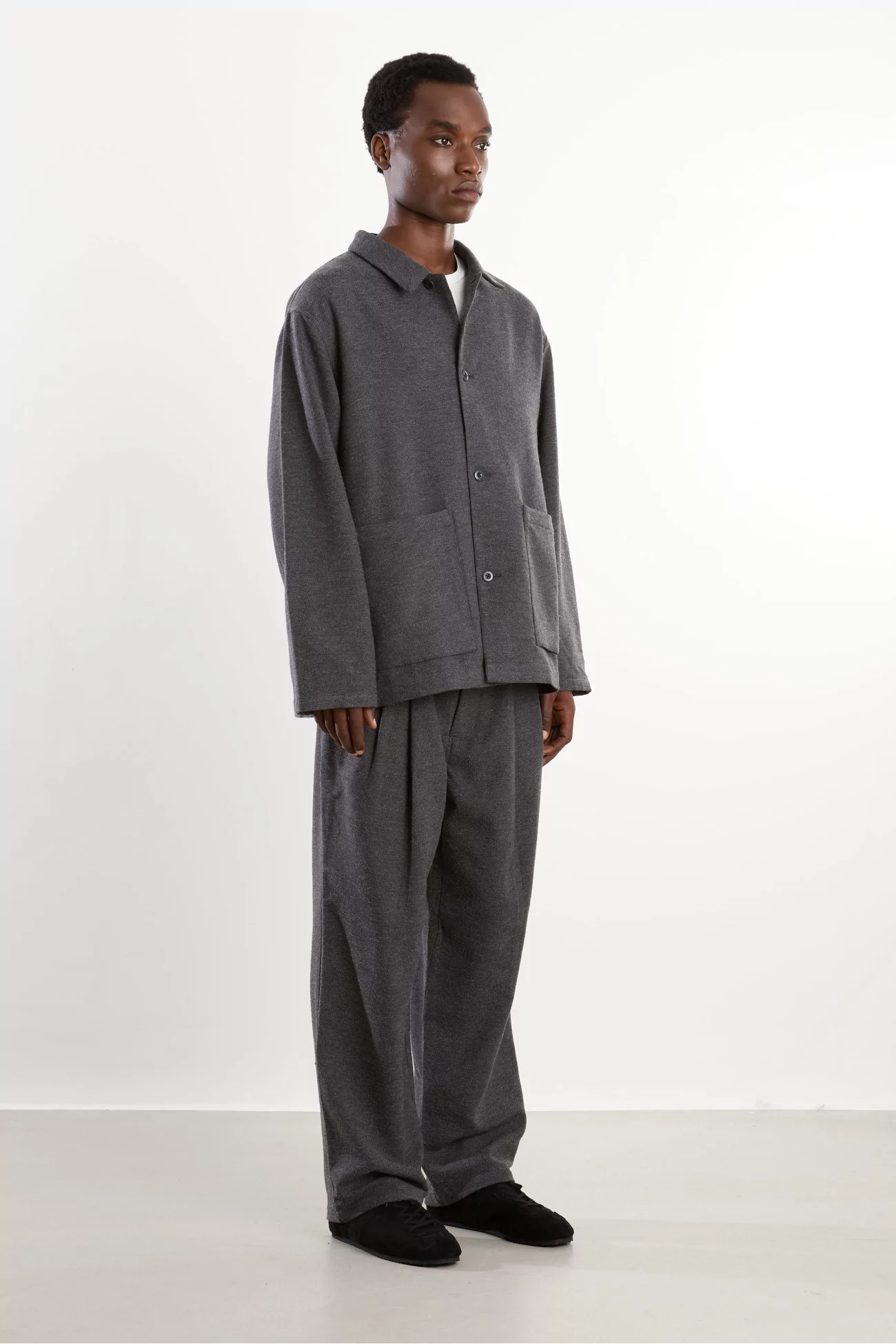 Veste laine mélangée 4 boutons Homme Grey – Still By Hand
