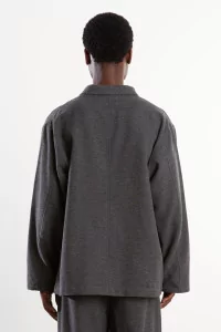 Wool Blend 4-Button Jacket Men Grey – Still By Hand