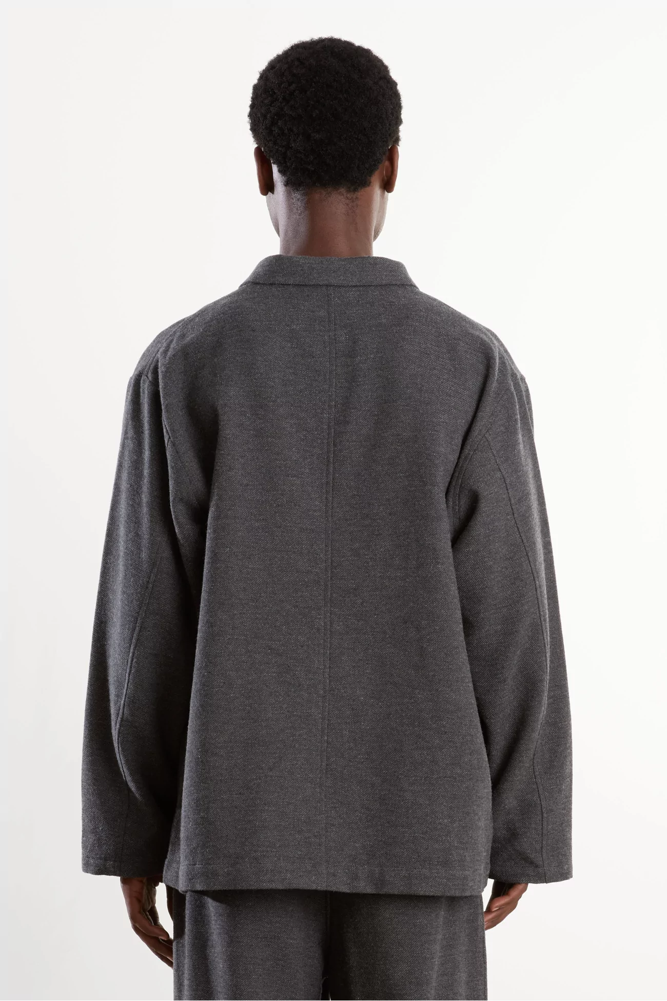 Wool Blend 4-Button Jacket Men Grey – Still By Hand