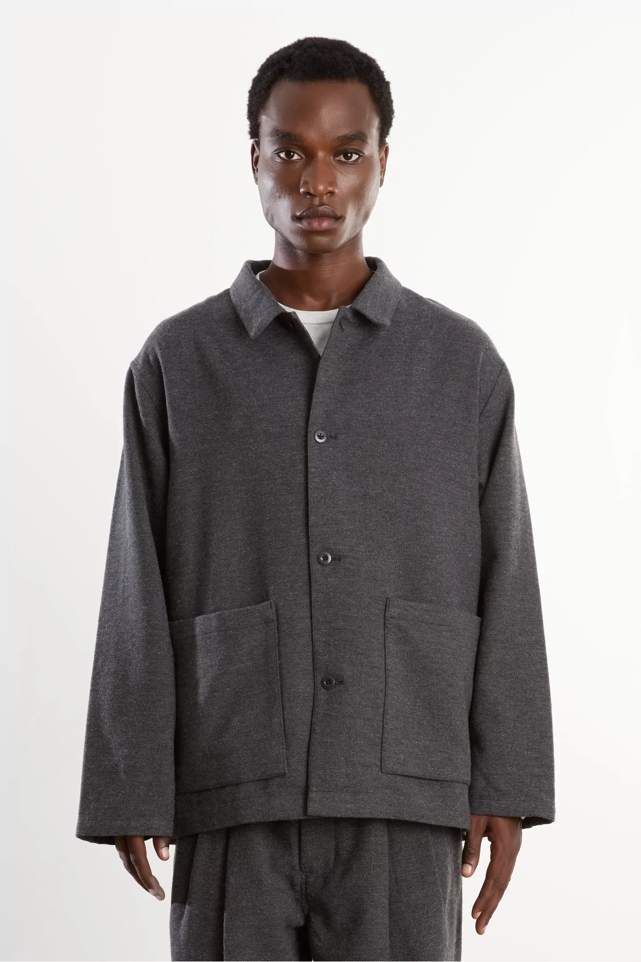 Veste laine mélangée 4 boutons Homme Grey – Still By Hand