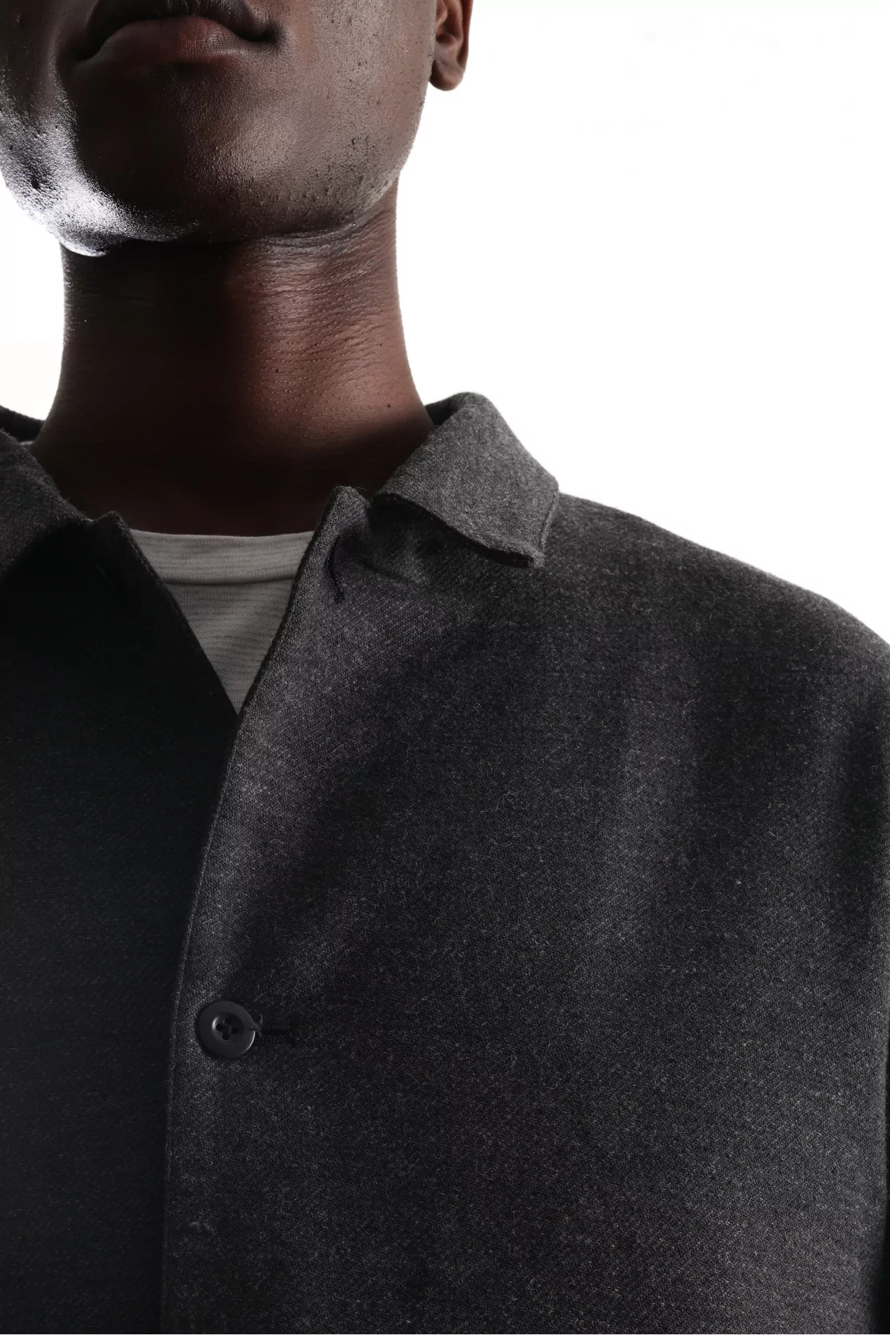Wool Blend 4-Button Jacket Men Grey – Still By Hand