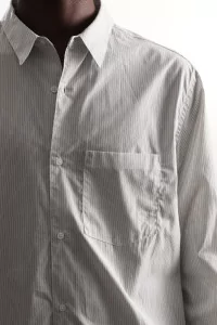 Chemise coton rayé Homme White Stripe – Still By Hand