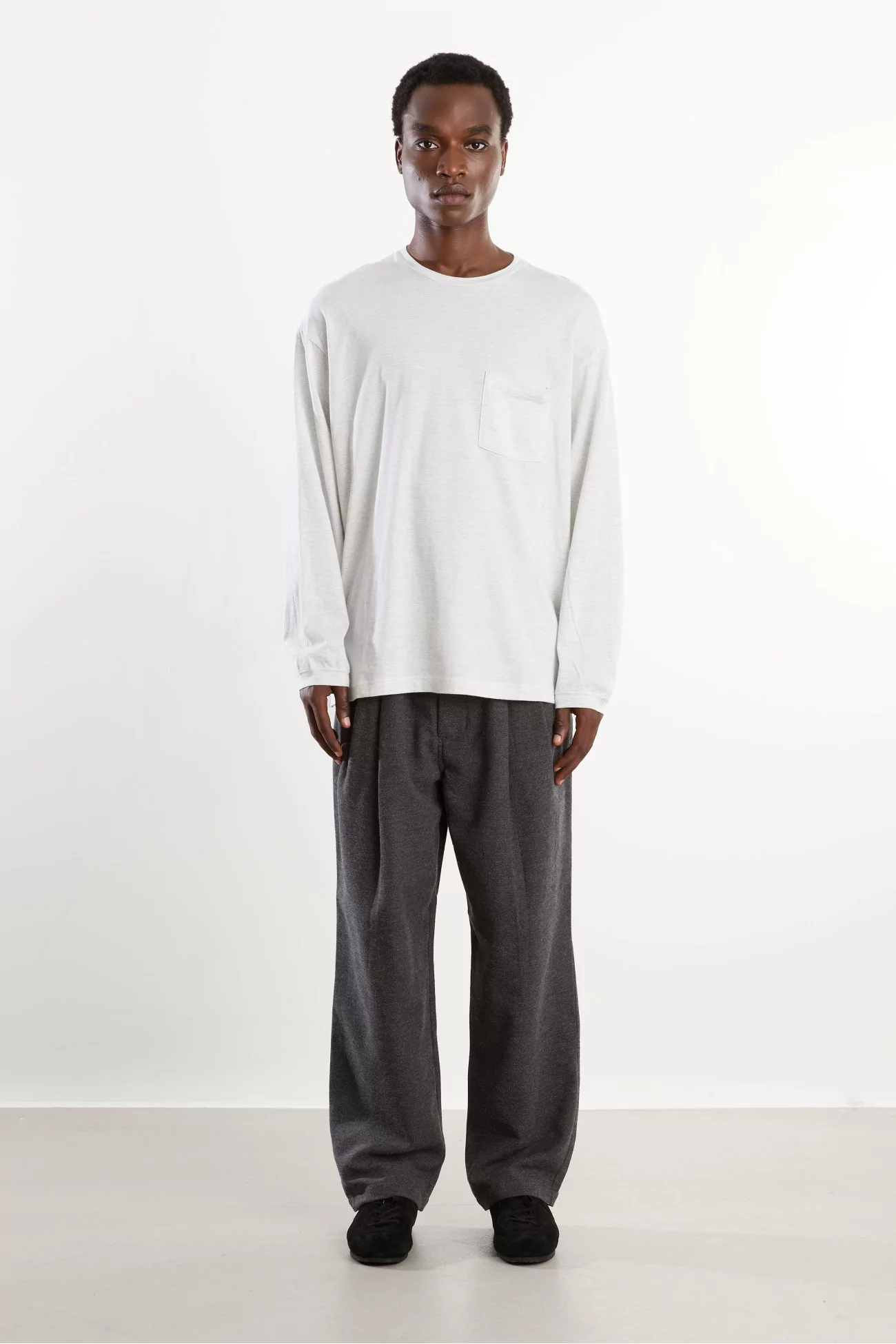 T-shirt manches longues coton Homme Gris – Still By Hand