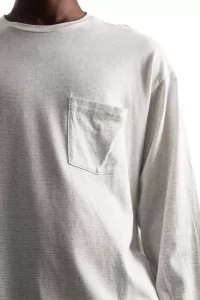 T-shirt manches longues coton Homme Gris – Still By Hand