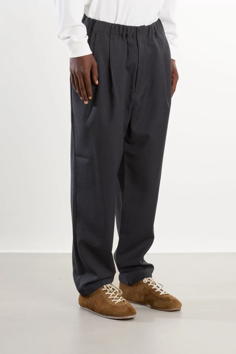 Wool Mohair Pleated Pants Men Charcoal – Still By Hand