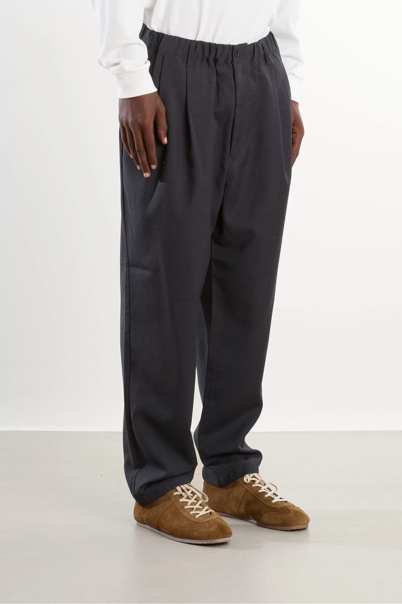 Pantalon laine mohair Homme Charcoal – Still By Hand