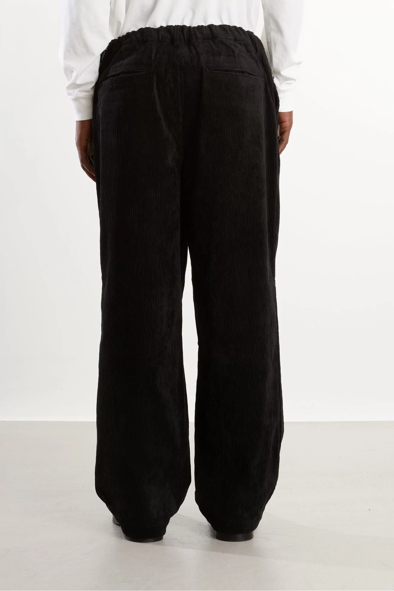 Corduroy Straight Pants Men Black – Still By Hand