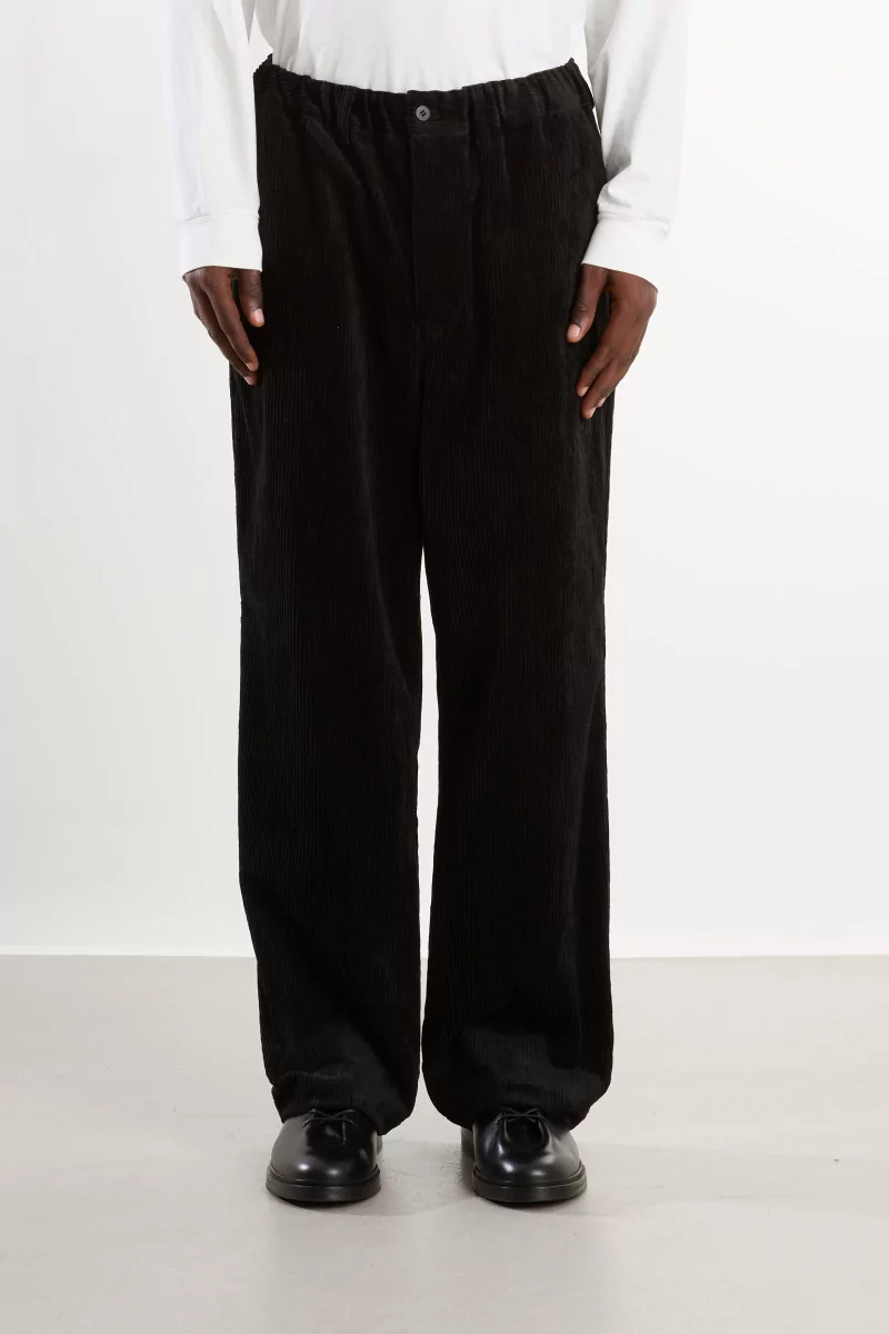 Corduroy Straight Pants Men Black – Still By Hand