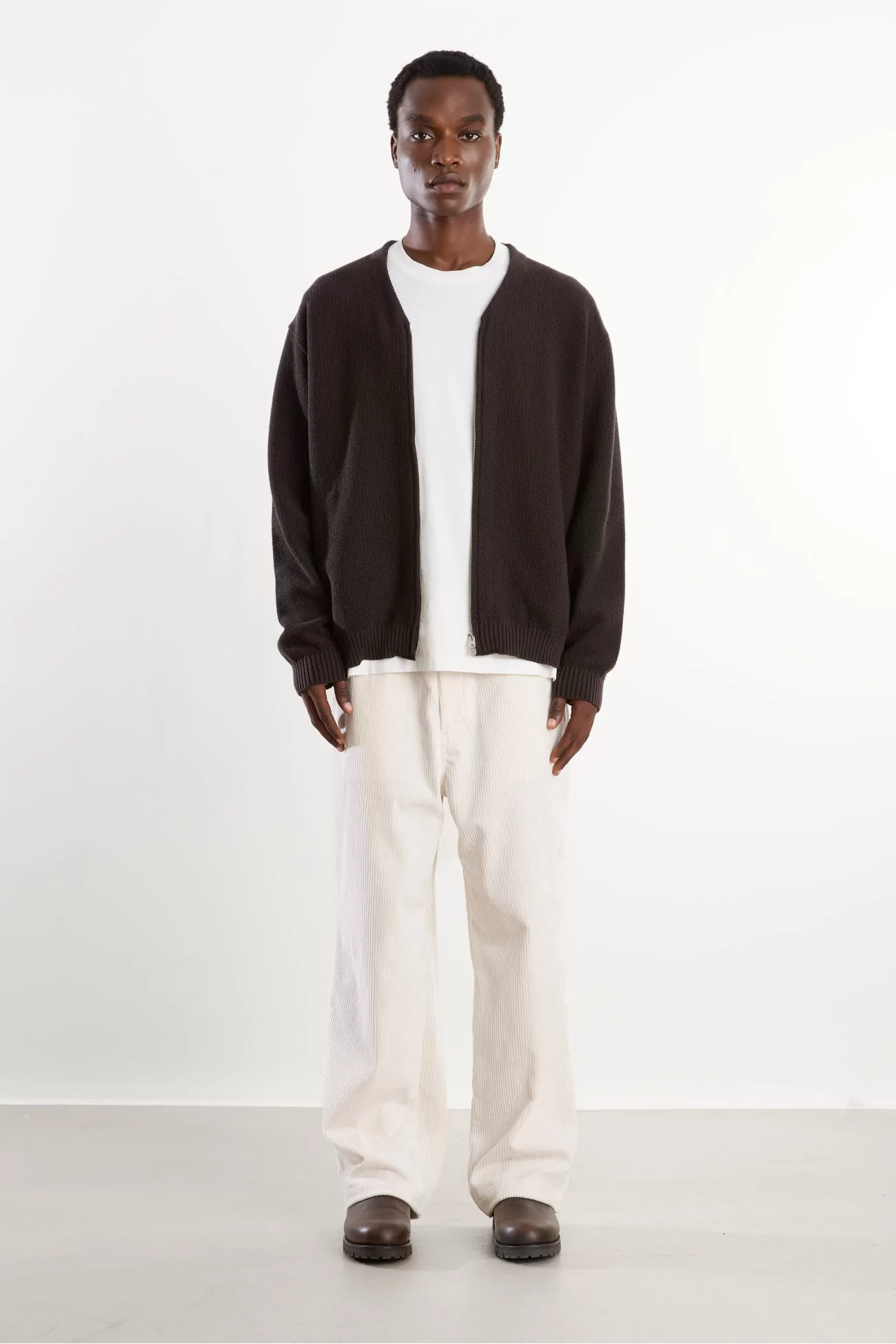 Corduroy Straight Pants Men Off White – Still By Hand
