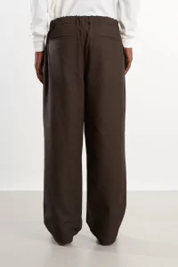 Cotton Pleated Pants Men Dark Brown – Still By Hand