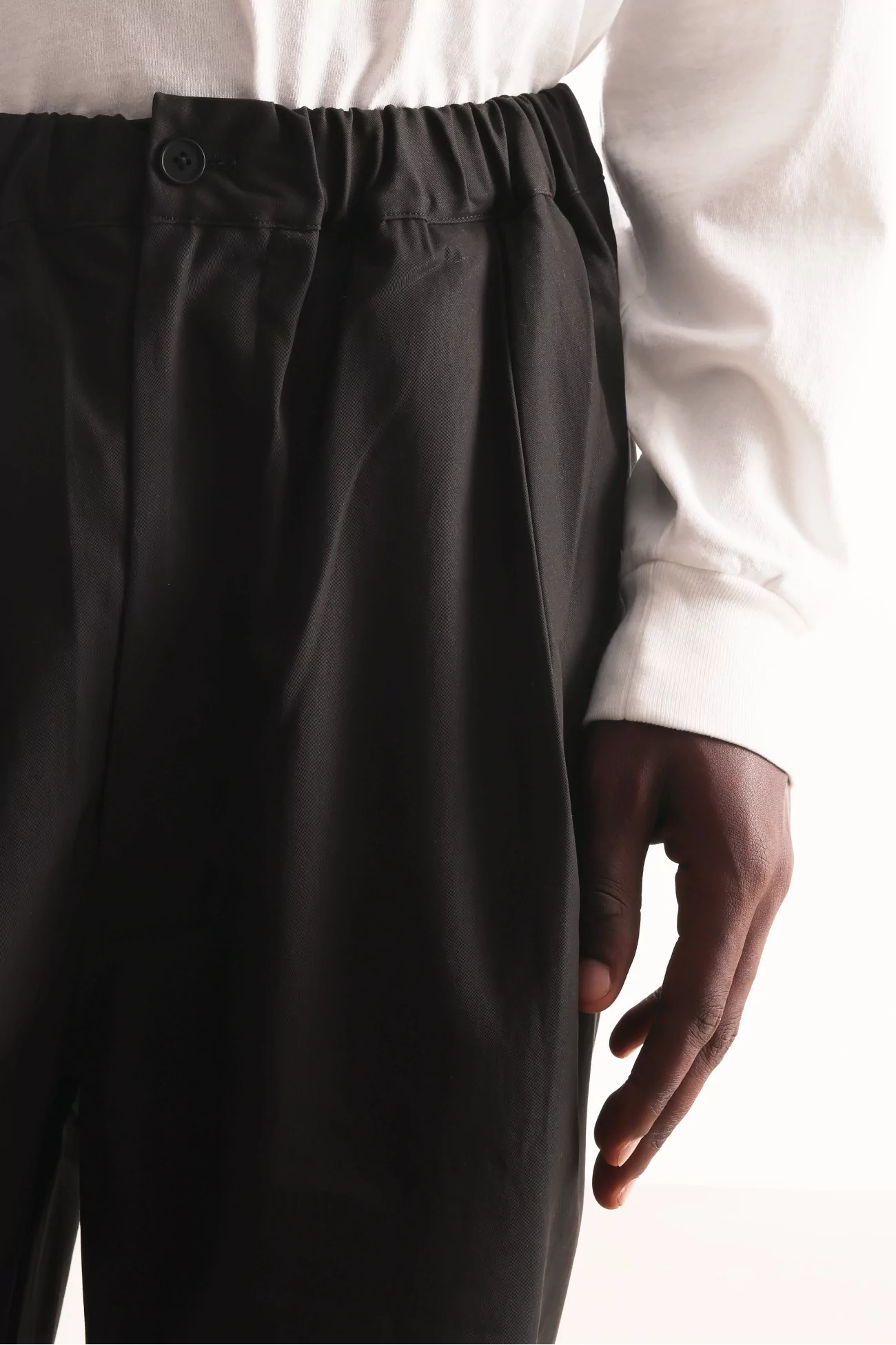 Cotton Twill Easy Pants Men Khaki Brown – Still By Hand