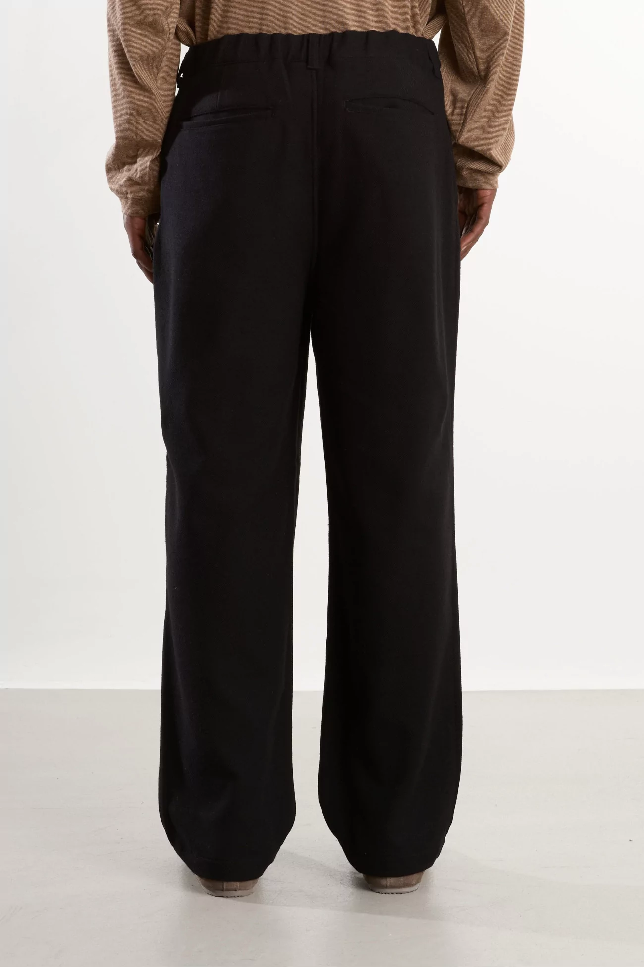Wool Blend Pleated Pants Men Black – Still By Hand