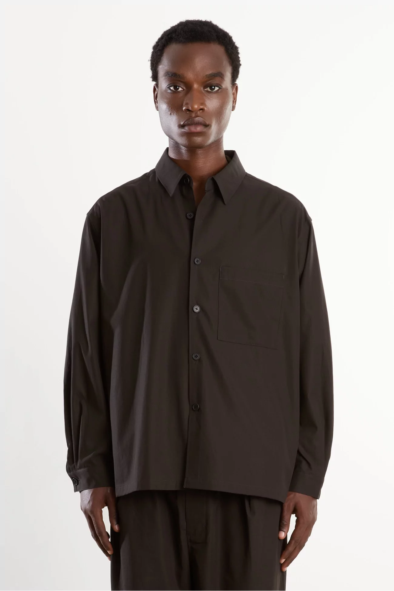 Cotton Twill Shirt Jacket Men Khaki Brown – Still By Hand
