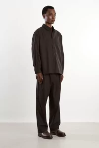 Surchemise coton twill Homme Khaki Brown – Still By Hand
