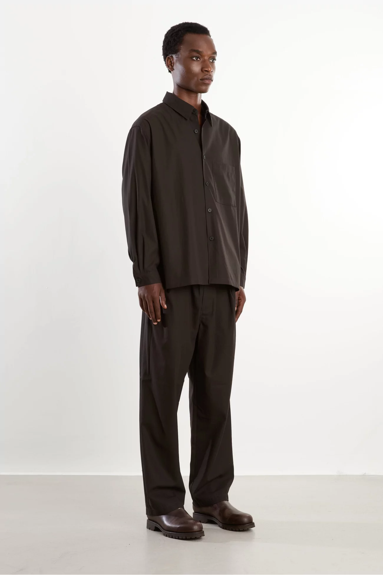 Surchemise coton twill Homme Khaki Brown – Still By Hand