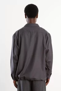 Anorak-chemise en laine Homme Charcoal – Still By Hand