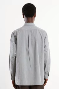 Chemise à enfiler coton rayé Homme Grey Stripe – Still By Hand