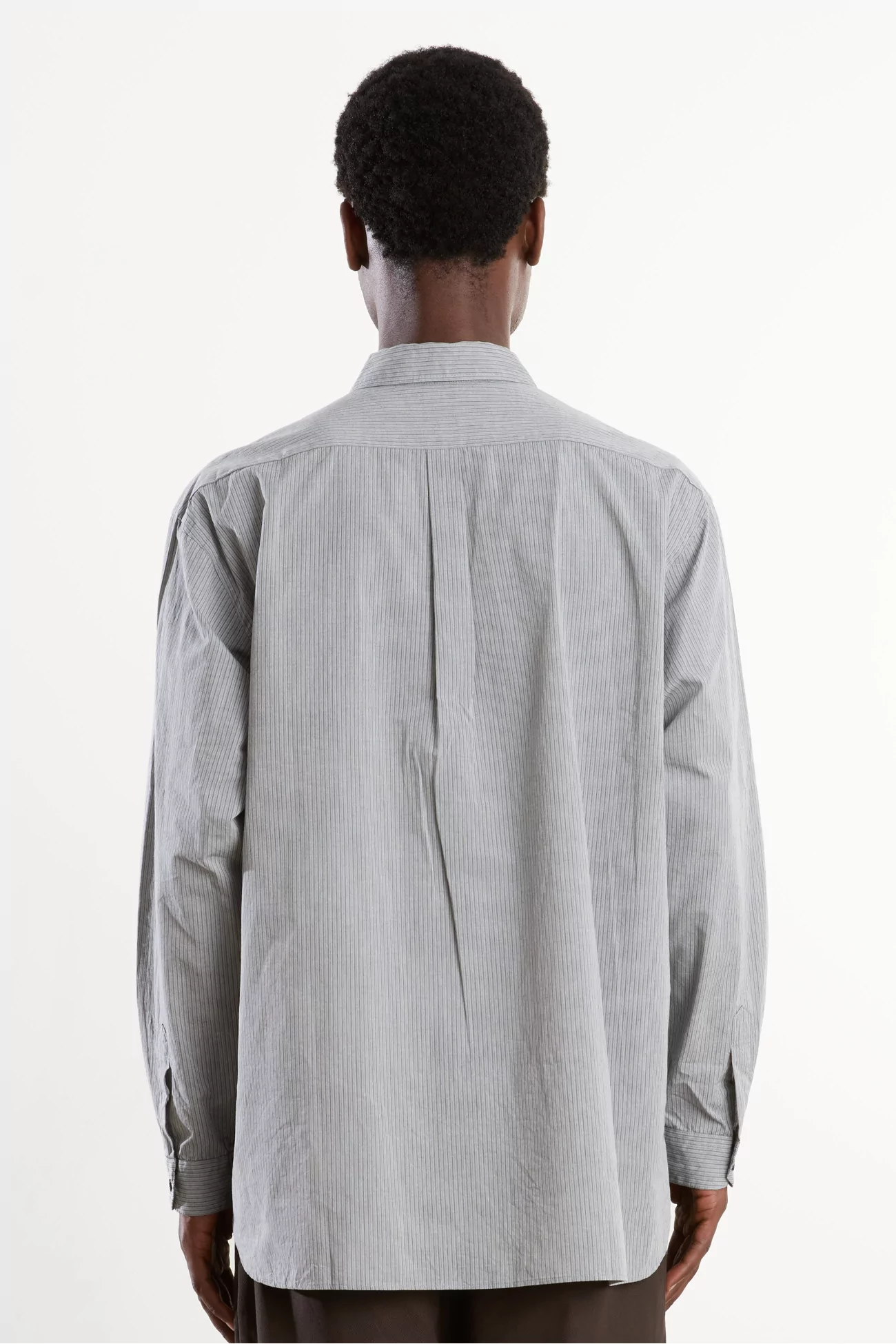 Striped Pullover Shirt Men Grey Stripe – Still By Hand