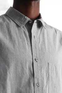 Striped Pullover Shirt Men Grey Stripe – Still By Hand