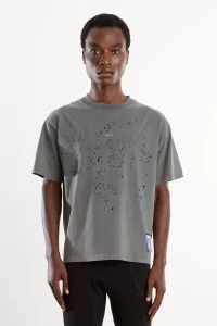 T-Shirt Satisfy MothTech Coton Bio Homme – Faded Black | Centre Commercial