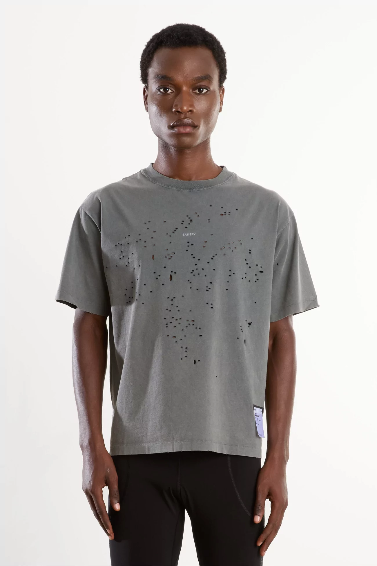 Satisfy MothTech Organic Cotton T-Shirt Men – Faded Black | Centre Commercial