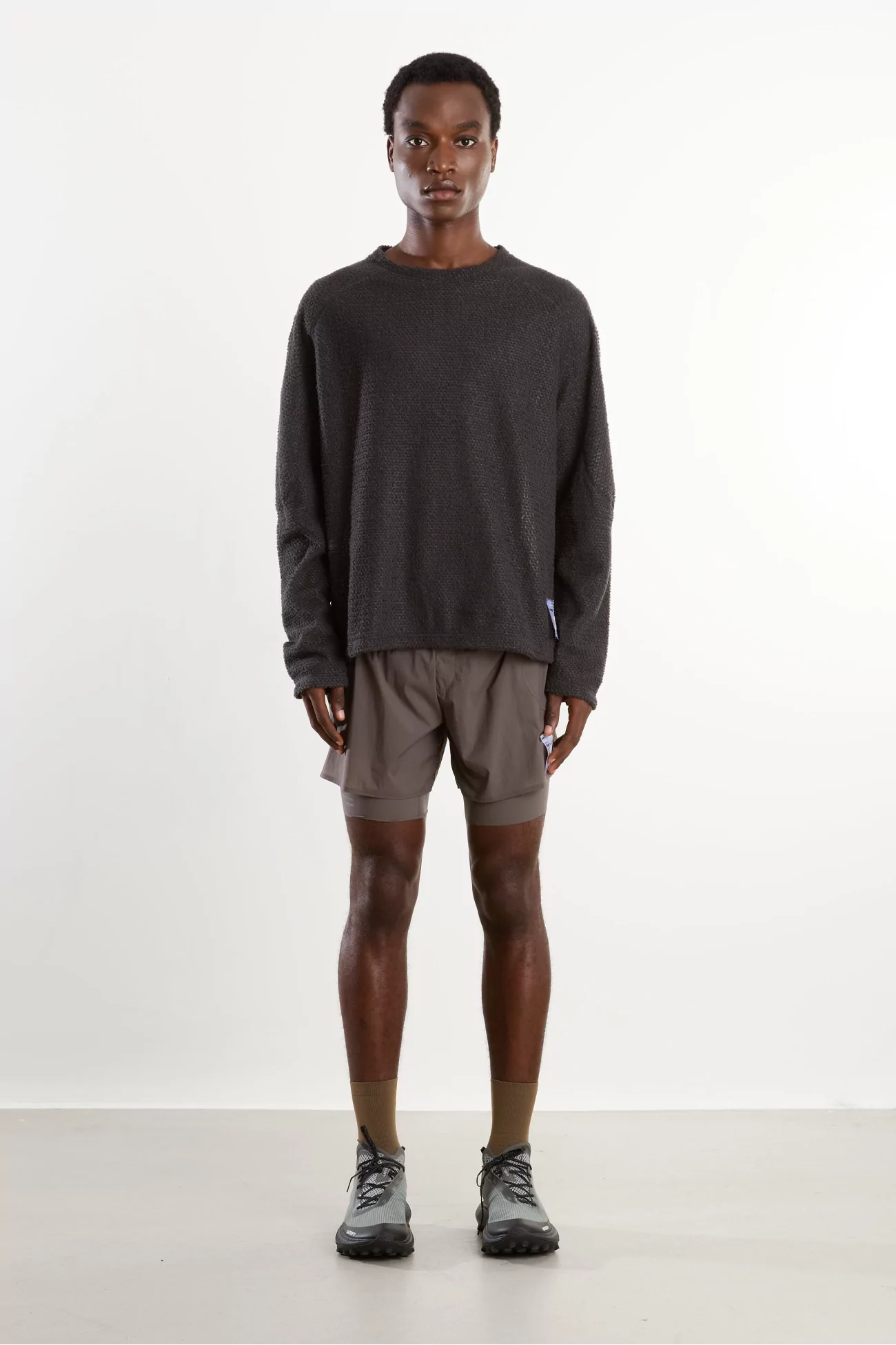 T-Shirt Satisfy FuzzFleece AD Long Polartec Homme – Phantom | Centre Commercial