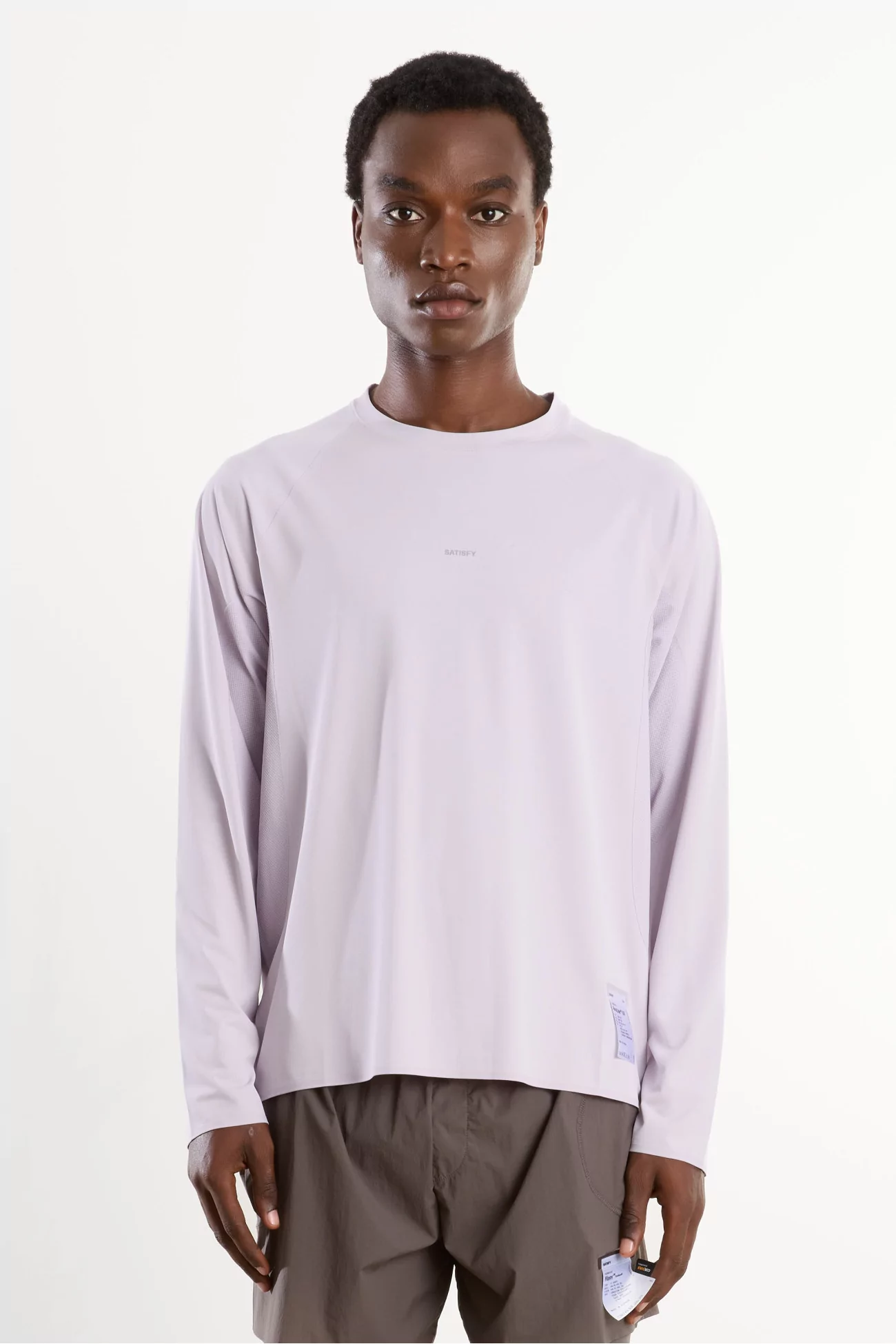 Satisfy AuraLite UV Long Tee Running Men – Misty Lilac | Centre Commercial