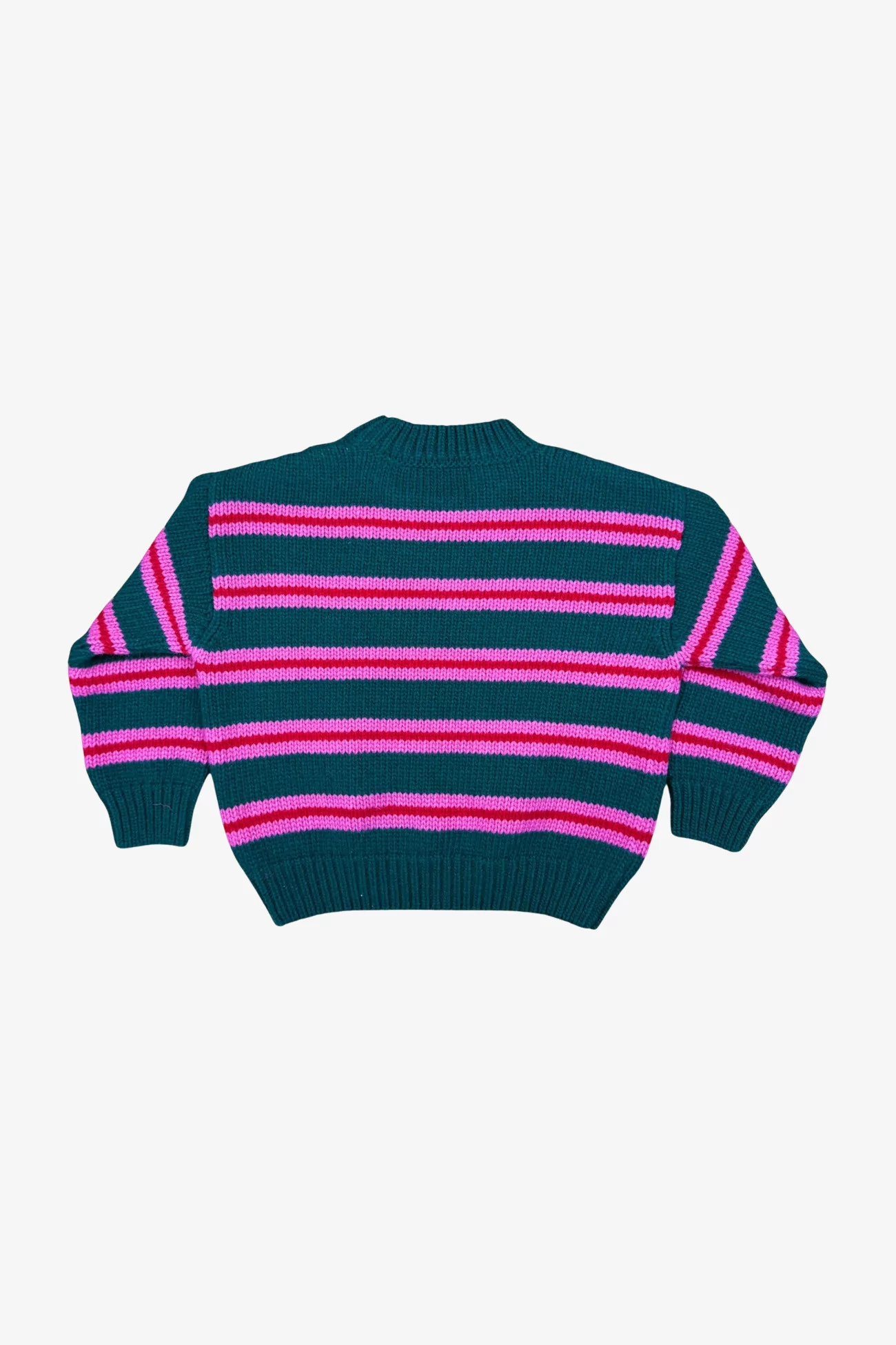 Pull Enfant Laine Italienne Club Trésor – Green/Pink | Centre Commercial