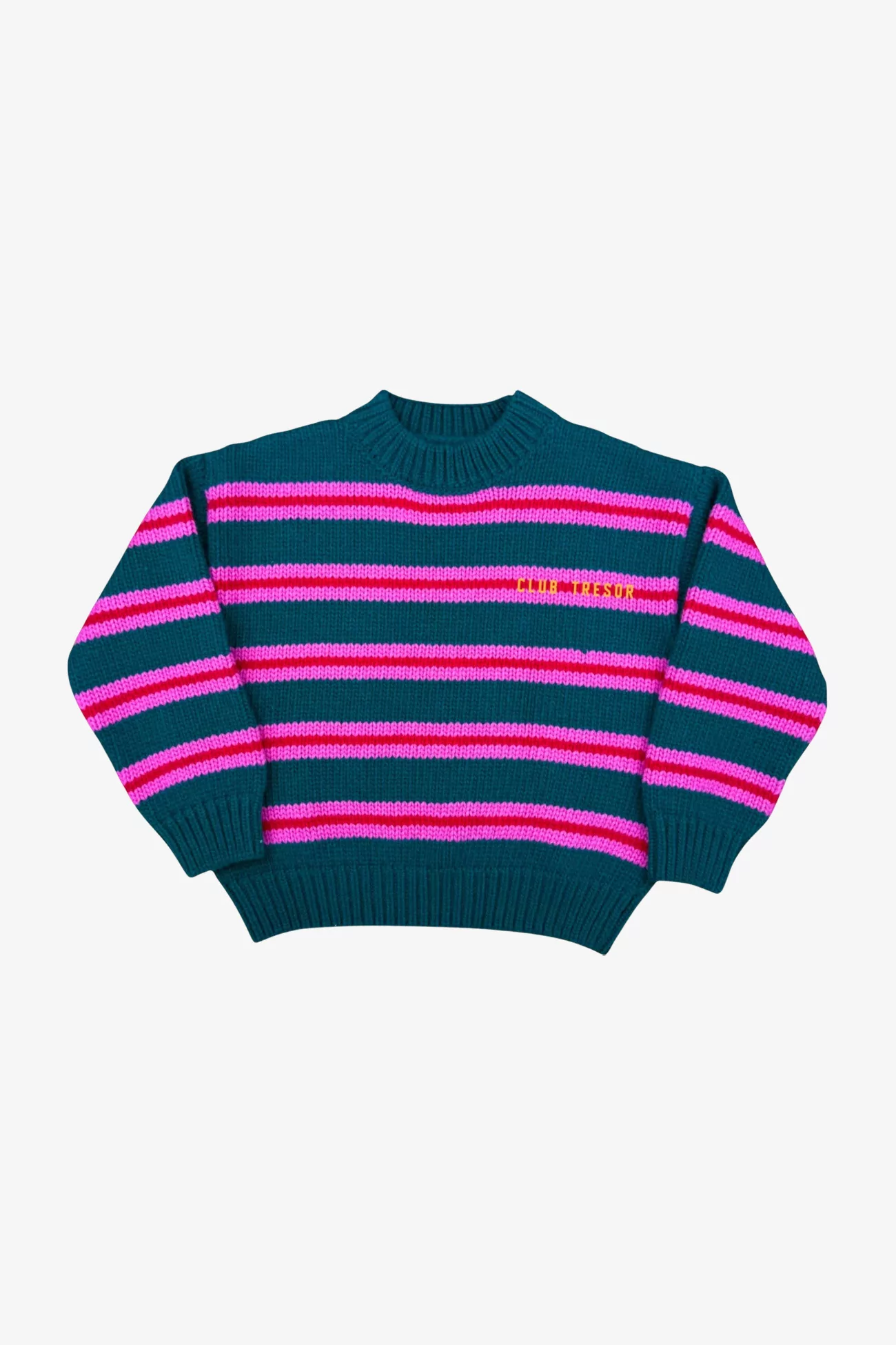 Kids' Italian Wool Sweater Club Trésor – Green/Pink | Centre Commercial