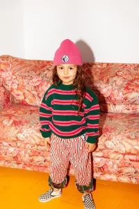 Kids' Italian Wool Sweater Club Trésor – Green/Pink | Centre Commercial